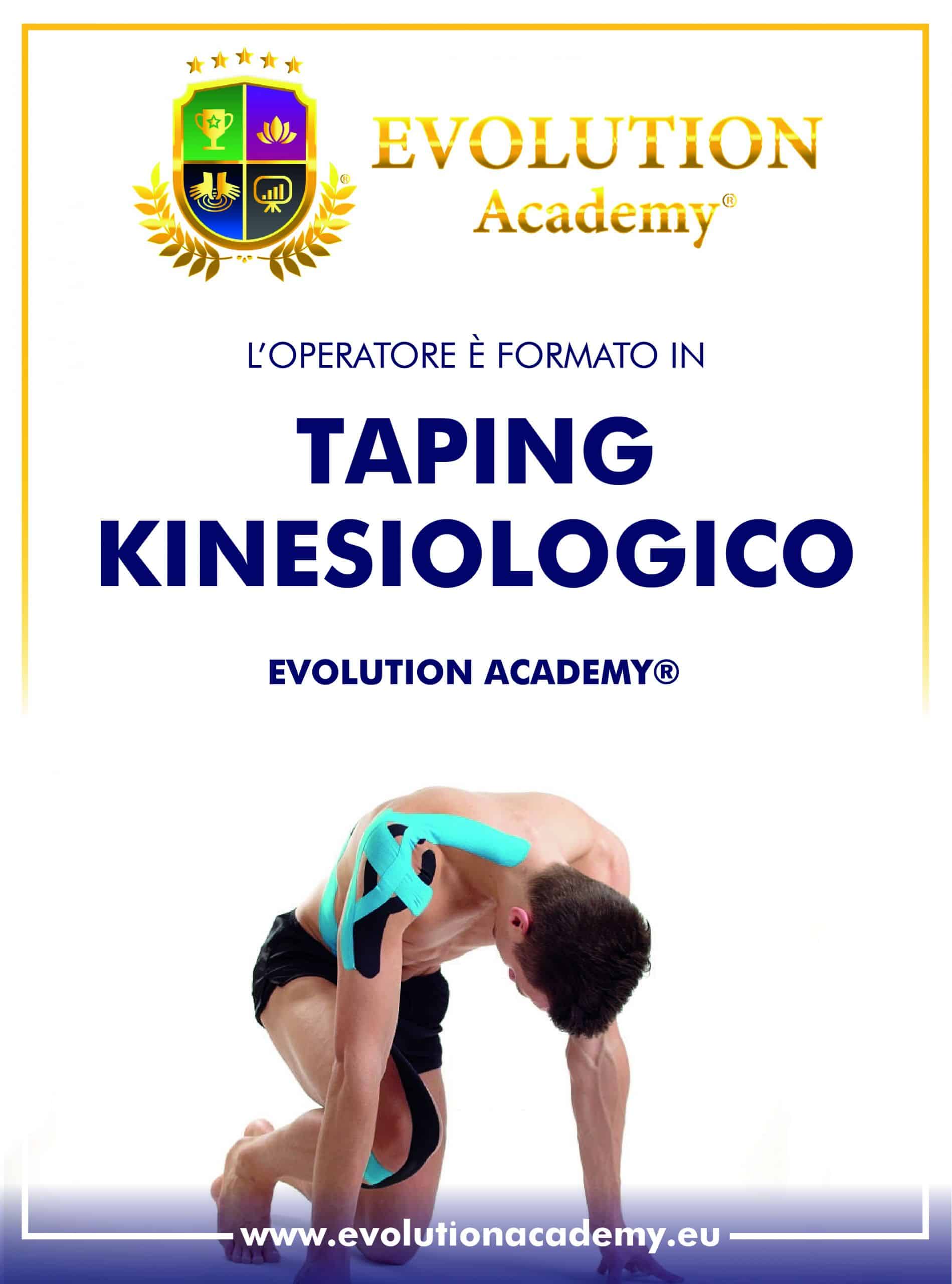 Taping kinesiologico, formazione professionale presso Evolution Academy Italia.