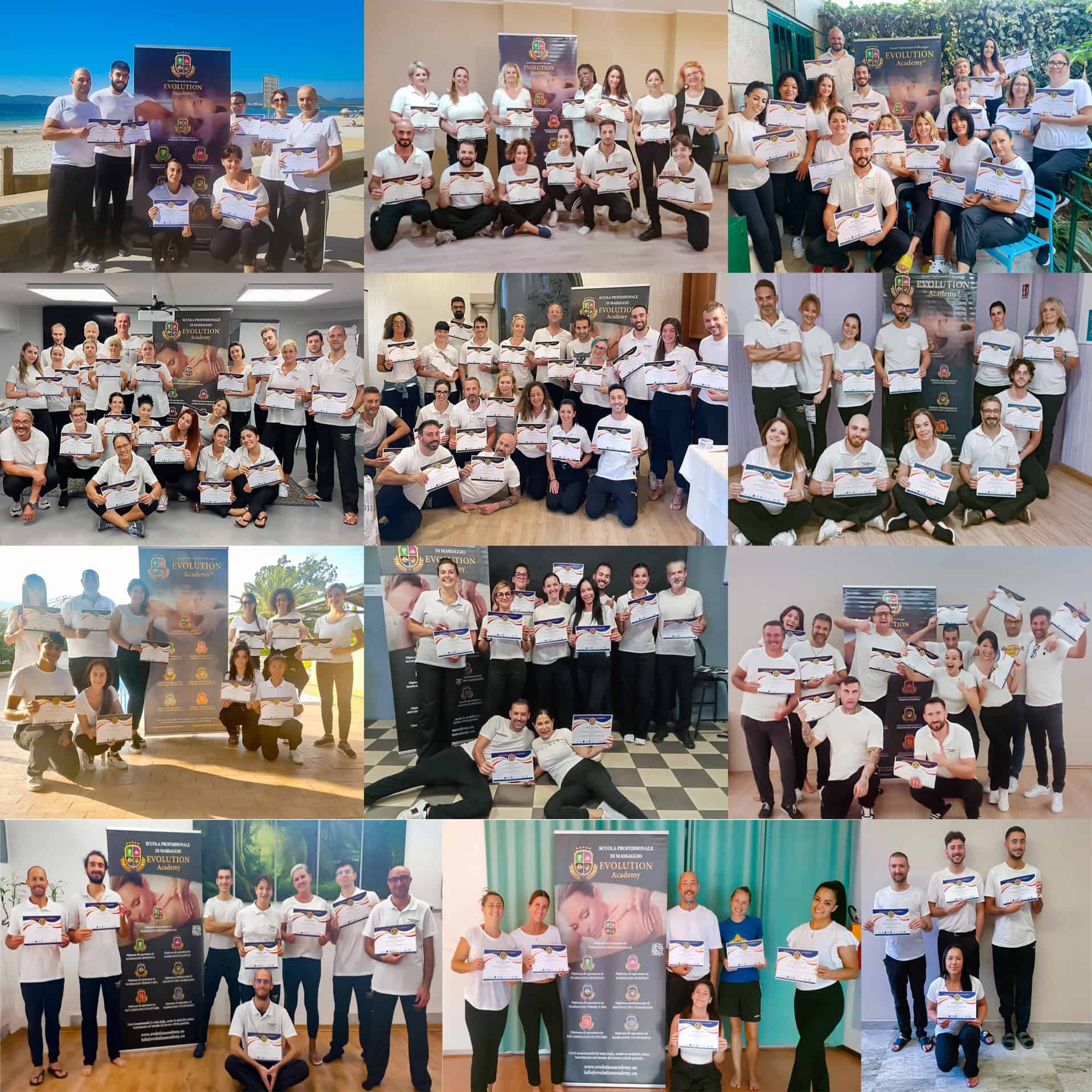 Certificazioni di formazione Evolution Academy® in Italia e all'estero con stage pratici.