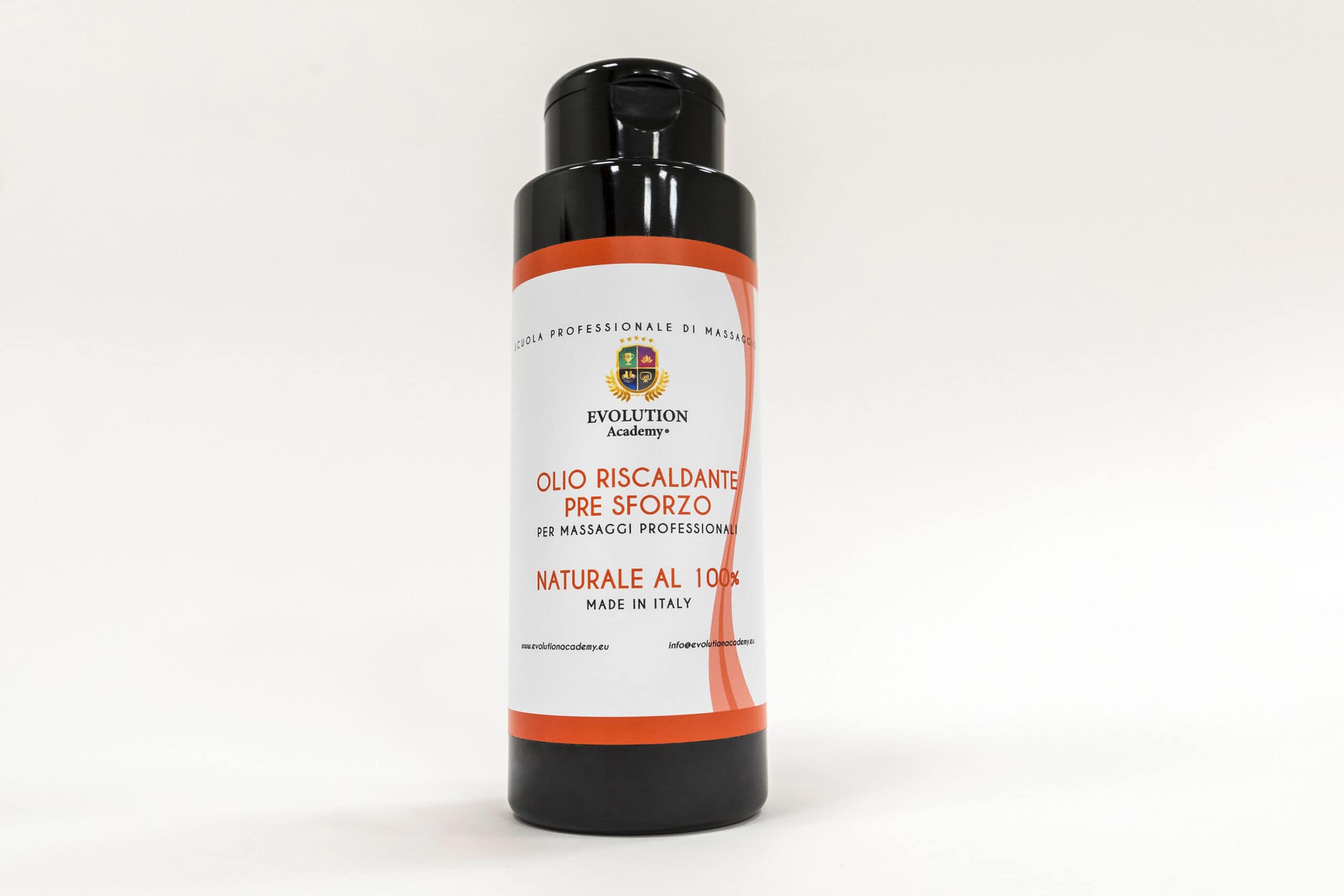 Olio riscaldante pre sforzo per massaggi professionali, naturale al 100%.