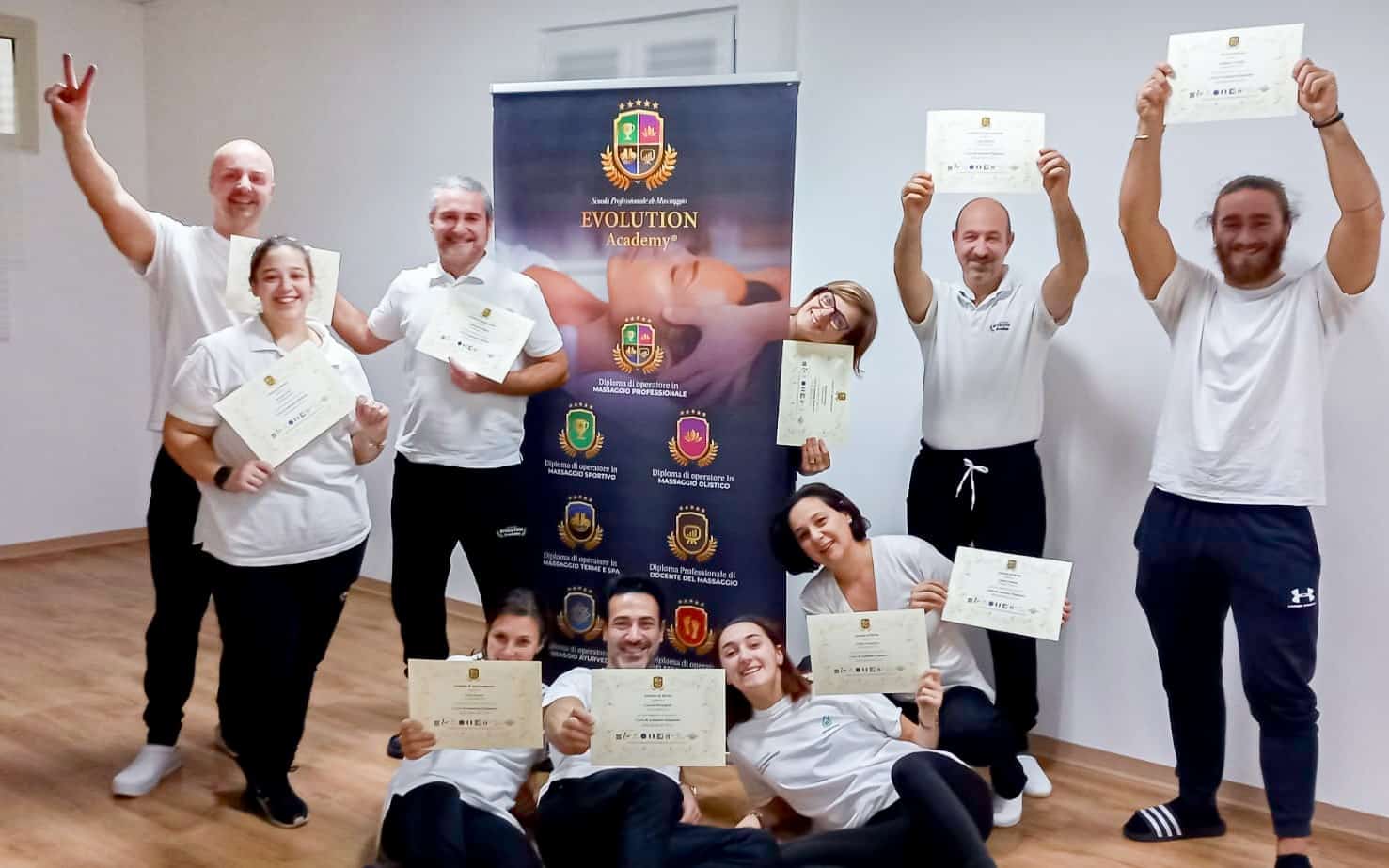 Allievi con le certificazioni alla fine del corso