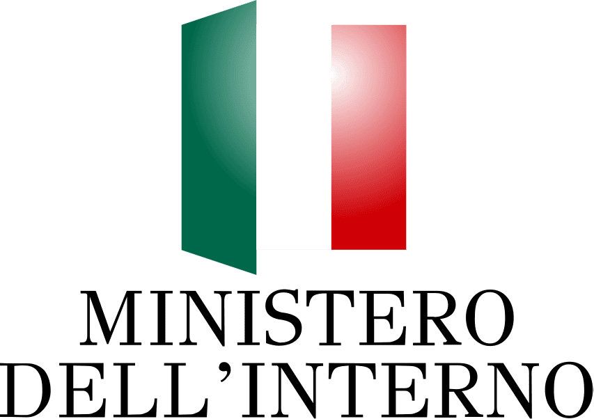 Stemma del Ministero dell'Interno Italia, simbolo di autorit&agrave; e sicurezza nazionale.