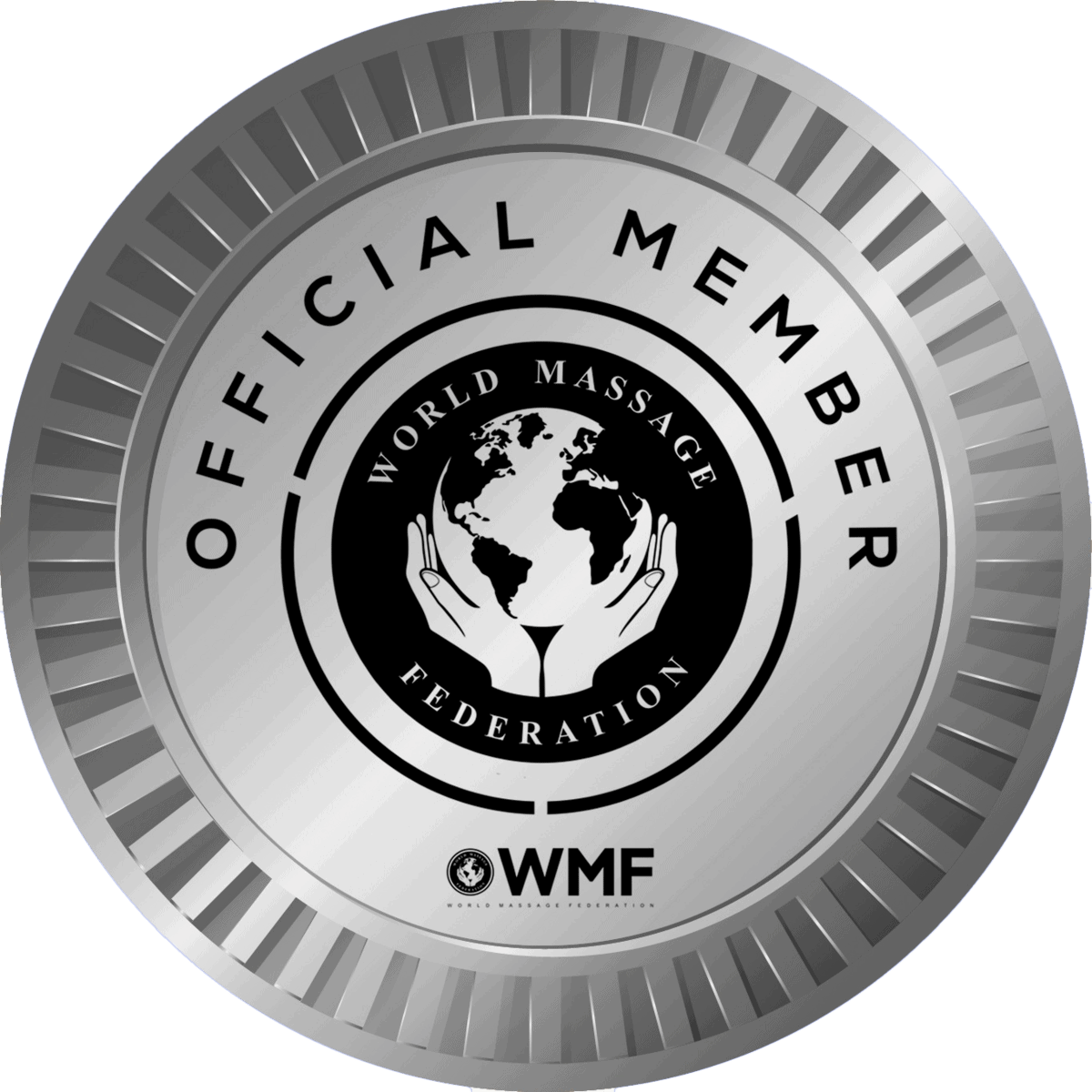 Papa rossa di riconoscimento del World Massage Federation, simbolo di professionalit&agrave; nel massaggio mondiale, associato a Evolution Academy&reg;.