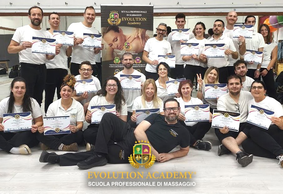 Certificazione formazione massaggi, corsi professionali, Evolution Academy Italia.